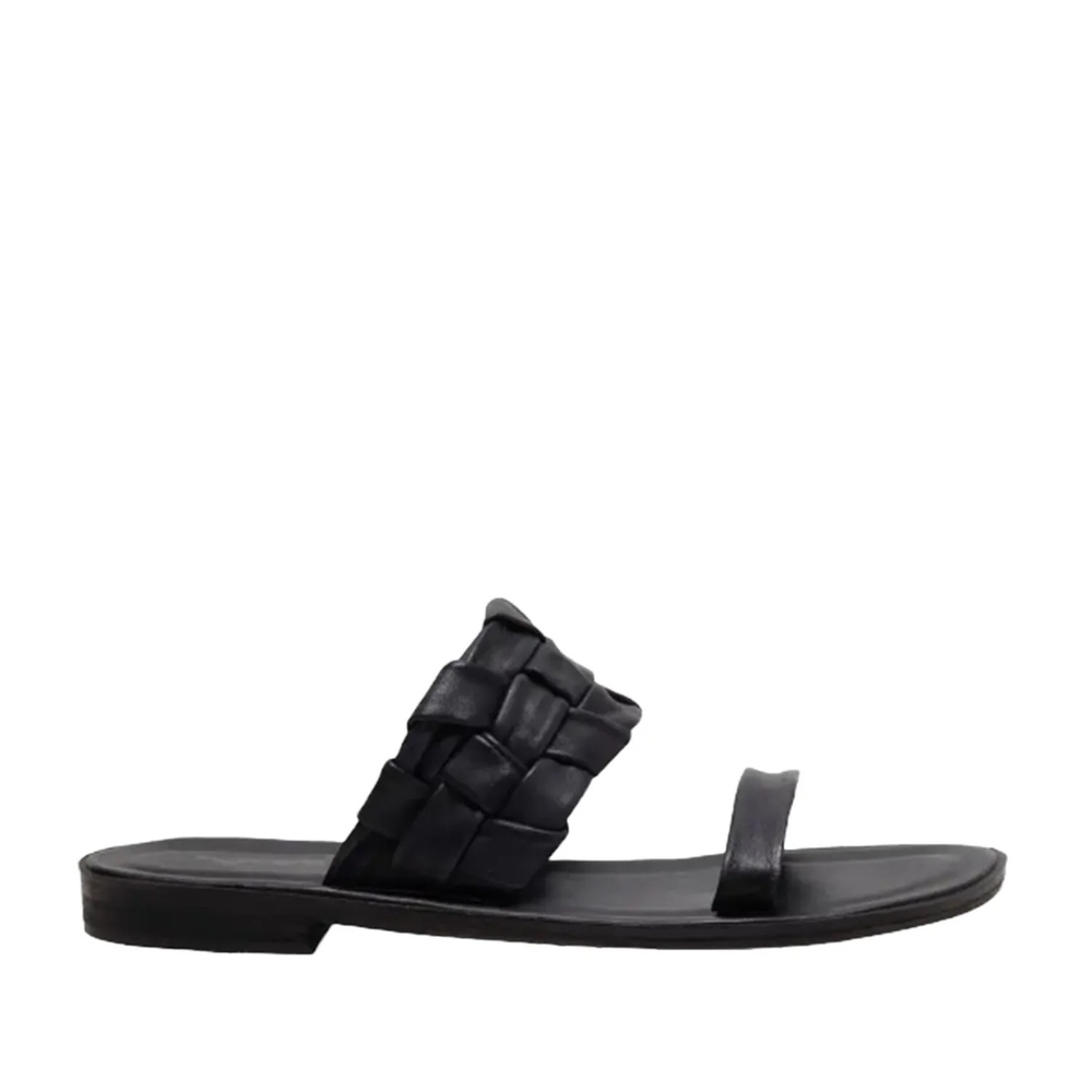 Free People Braided Strap Sandals in Black